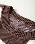 Checker Bishop Sleeve Sweater