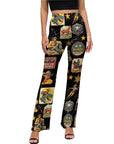 Vintage Cowboy Collage Western Flare Pants