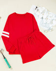 Varsity Stripe Sweatshirt and Short Set