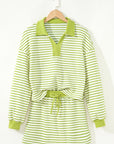 Juniper Stripe Collared Pullover and Skort Outfit