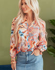 Leighton Floral Buttoned Loose Shirt