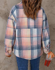Plaid Flap Pocket Shacket