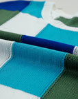 Colorblock Checker Cap Sleeve Sweater