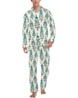 Turquoise Christmas Trees Men's Western Pajamas