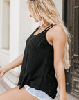 Meadow Eyelet Strappy Scoop-Neck Tank Top