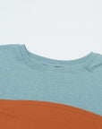 Stripe Colorblock Bishop Sleeve Top