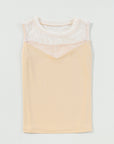 Milena Mesh Patchwork Crew Neck Tank Top