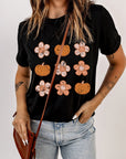 Molly Pumpkin Flower Graphic Top