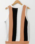 Juliette Block Sleeveless Knitted Sweater