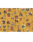 Vintage Cowboy Collage Western Curtains 52" x 63" Made in America