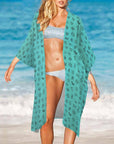 Turquoise Brands Duster Kimono Coverup