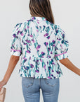 Raelyn Floral Ricrac Trim Top