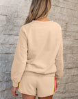 Colorblock Stripe Pullover and Shorts Set