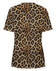 Baha Ranch Retro Pop Western Leopard Print Cotton T Shirt