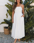 Ainsley Stripe Spaghetti Strap Pocketed Maxi Dress