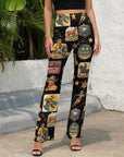 Vintage Cowboy Collage Western Flare Pants