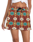 Women's Brown Aztec Beach Board Shorts