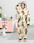 Vintage Cowgirl Big Kid Hooded Onesie Pajamas