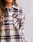 Plaid Chest Pocket Buttoned Shacket
