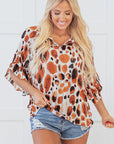 Raya Metallic Threading Abstract Blouse