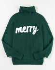 Merry Embroidered Turtleneck Sweater