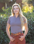 Tara Short Sleeve Lace Competition Shirt - Taupe