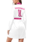 Bridesmaid Boots Women's Belted Satin Feel Dressing Lounge Robe