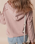 Sofia Stud Raglan Sleeve Hoodie