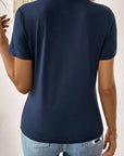 Stripe Textured Short Sleeve T-Shirt