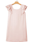 Bow Back Flutter Sleeve Mini Dress