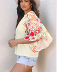Sariyah Floral Half Batwing Sleeve Blouse