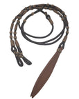 Dark Romel Reins with Tan Rawhide