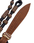 Dark Romel Reins with Tan Rawhide