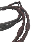 Dark Romel Reins with Red Rawhide
