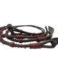 Dark Romel Reins with Red Rawhide