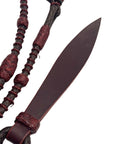 Dark Romel Reins with Red Rawhide