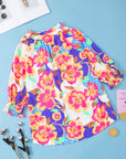 Emerie Floral Split Neck Blouse