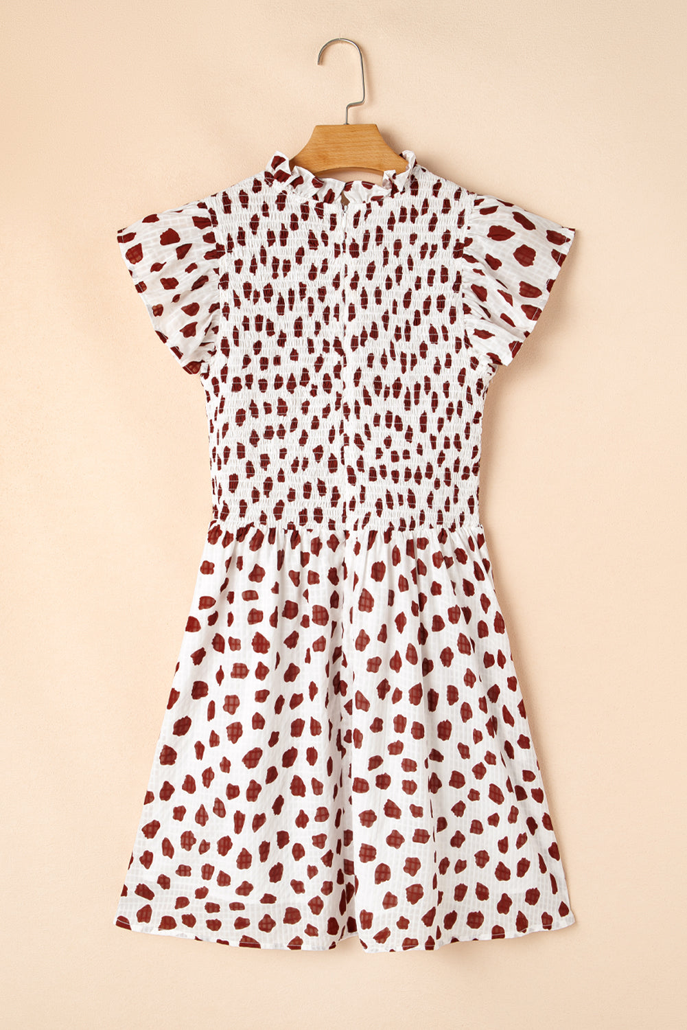 Elliott Flutter Sleeve Smocked Bodice Short Dress