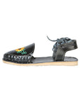 Mexican Artisanal Sandals Leather Black 603919