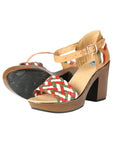 Mexican Artisanal Sandals Leather Tricolor 603941