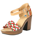 Mexican Artisanal Sandals Leather Tricolor 603941