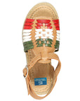 Artisanal Mexican Sandals Leather Tricolor 603943