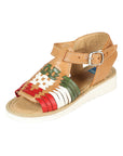 Artisanal Mexican Sandals Leather Tricolor 603943