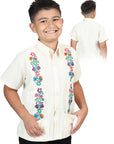 Mexican Artisanal Embroidered Shirt 100% Cotton Beige 603979