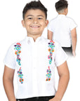 Mexican Artisanal Embroidered Shirt 100% Cotton White 603981