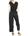 Artisanal Embroidered Jumpsuit 100% Cotton Black 604047