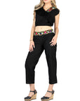 Artisanal Embroidered Set 100% Cotton Black 604048