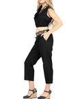 Artisanal Embroidered Set 100% Cotton Black 604048