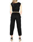 Artisanal Embroidered Set 100% Cotton Black 604048