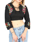 Artisanal Embroidered Torera 100% Cotton Black 604052